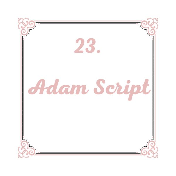 Fonte Script Adam Script